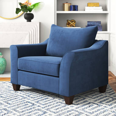 Oversized navy blue discount chair